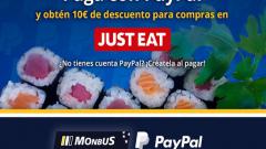 Monbus i PayPal regalen 10€ de descompte en Just Eat.