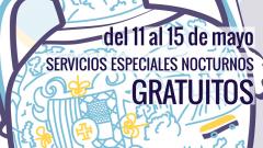 Cartel informativo servicios gratuitos Ferias de San Isidro 2018