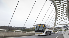 Imaxe dun autobús de Monbus en Lugo