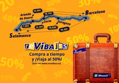 ReVibajas in Vibasa. Purchase on time and travel at 50%!