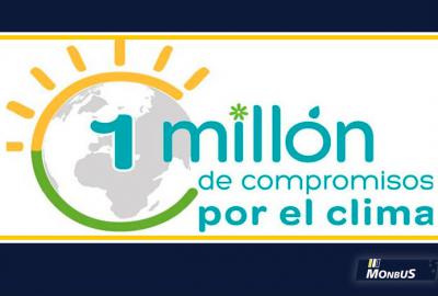 One million of commitments to avoid climate change campaign logo