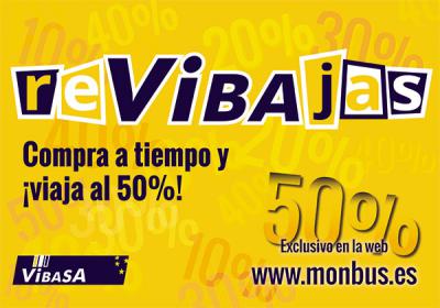 Imatge de la campanya de ReVibajas de Monbus