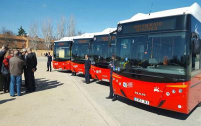 Autobusos de Monbus MAN amb motor de Gas Natural Comprimit.