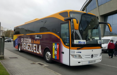 Autobús de Monbus de la Selección Venezolana de Fútbol.