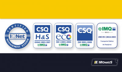 New ISO certifications achieved by Monbus