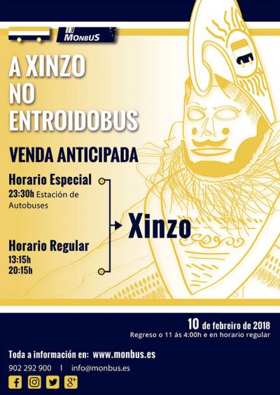 Monbus services to travel by bus to the Carnival of Xinzo