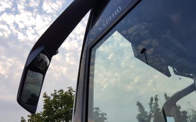 Side mirror of a bus of Monbus