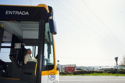 Urban bus of Monbus circulating in Lugo