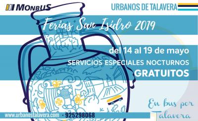 Cartel servizos especiais San Isidro 2019 en Talavera