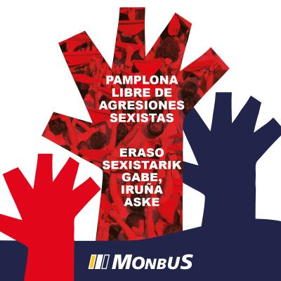 Monbus difon la campanya “Pamplona lliure d’agressions sexistas”