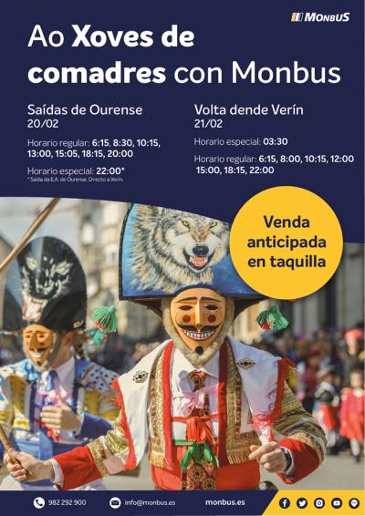 Poster of Monbus for the Carnival of Verín 2020
