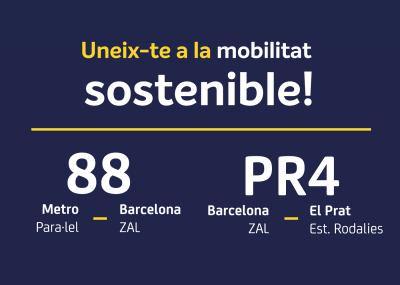 Promotional image of the urban service of Line 88 and PR4 in Barcelona