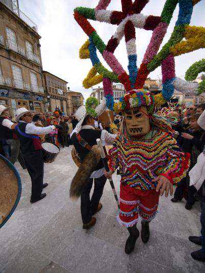 Foleiro, personaje típico del Carnaval de Viana do Bolo
