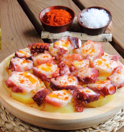 Octopus, a traditional dish at the San Froilan Festivities