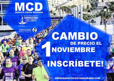 Registration poster of the Costa Daurada Marathon