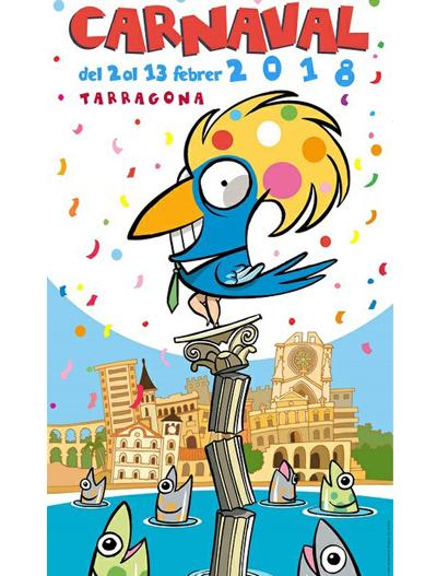 Cartel oficial do Entroido de Tarragona 2018.