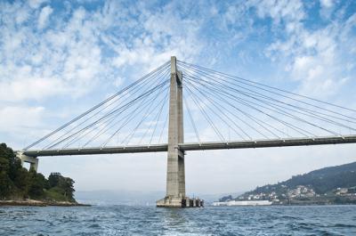 Rande bridge which cross the estuary of Vigo
