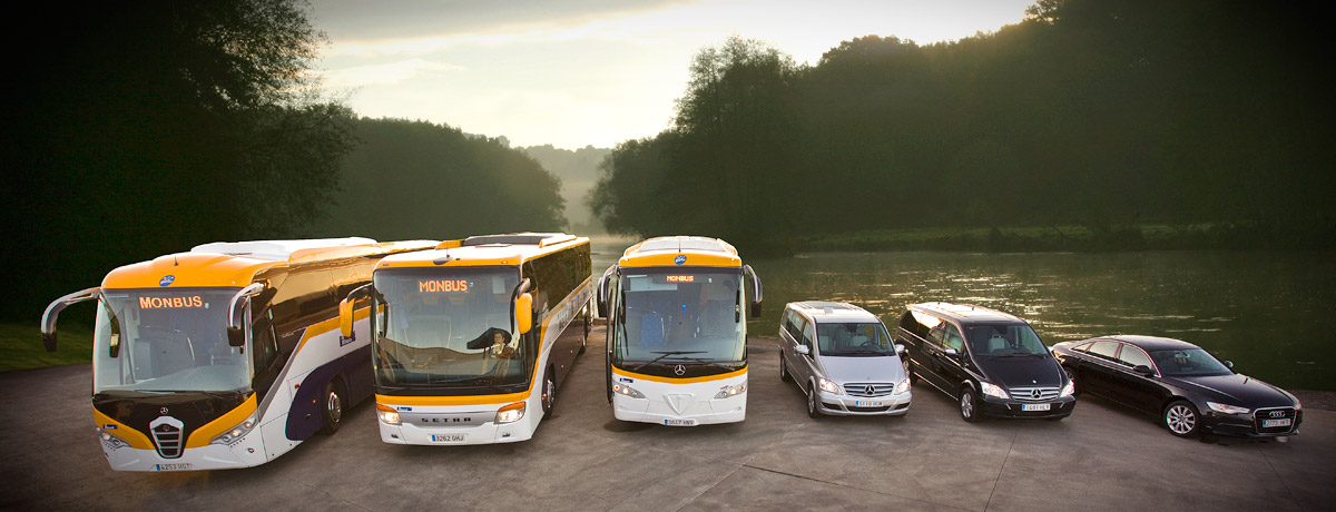Exemples représentatifs des différents types de véhicules Monbus.