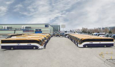 Modernos autobuses de la flota de Monbus