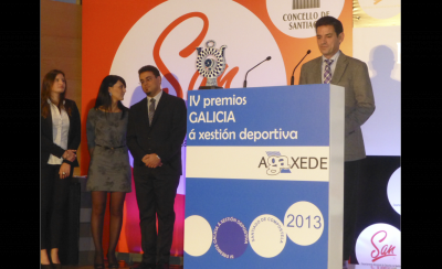 Awards ceremony Galicia à Xestion Deportiva to Obradoiro