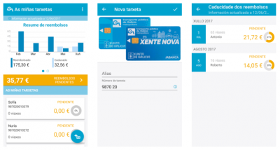 Capturas de pantallas de la nueva App de Transporte Metropolitano