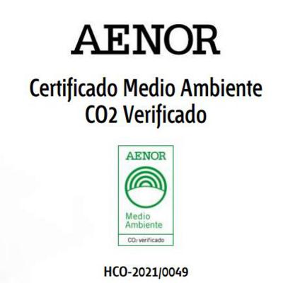 Certificado AENOR Medio Ambiente CO2 verificado