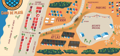 Plànol Oficial Camping del Festival Cabo de Plata 2016